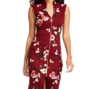 Crave Fame Floral Zip Front Dress